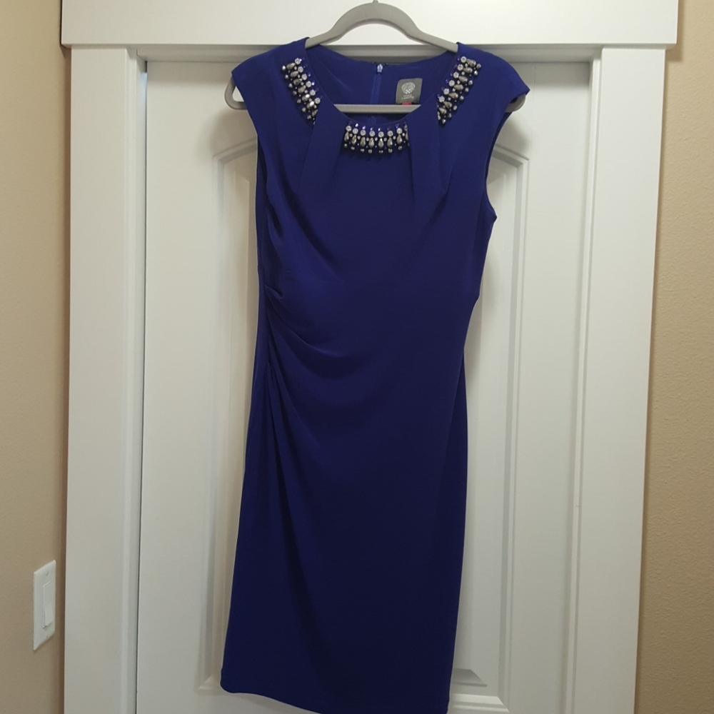Vince Camuto dress,  fully lined, stone detail alo